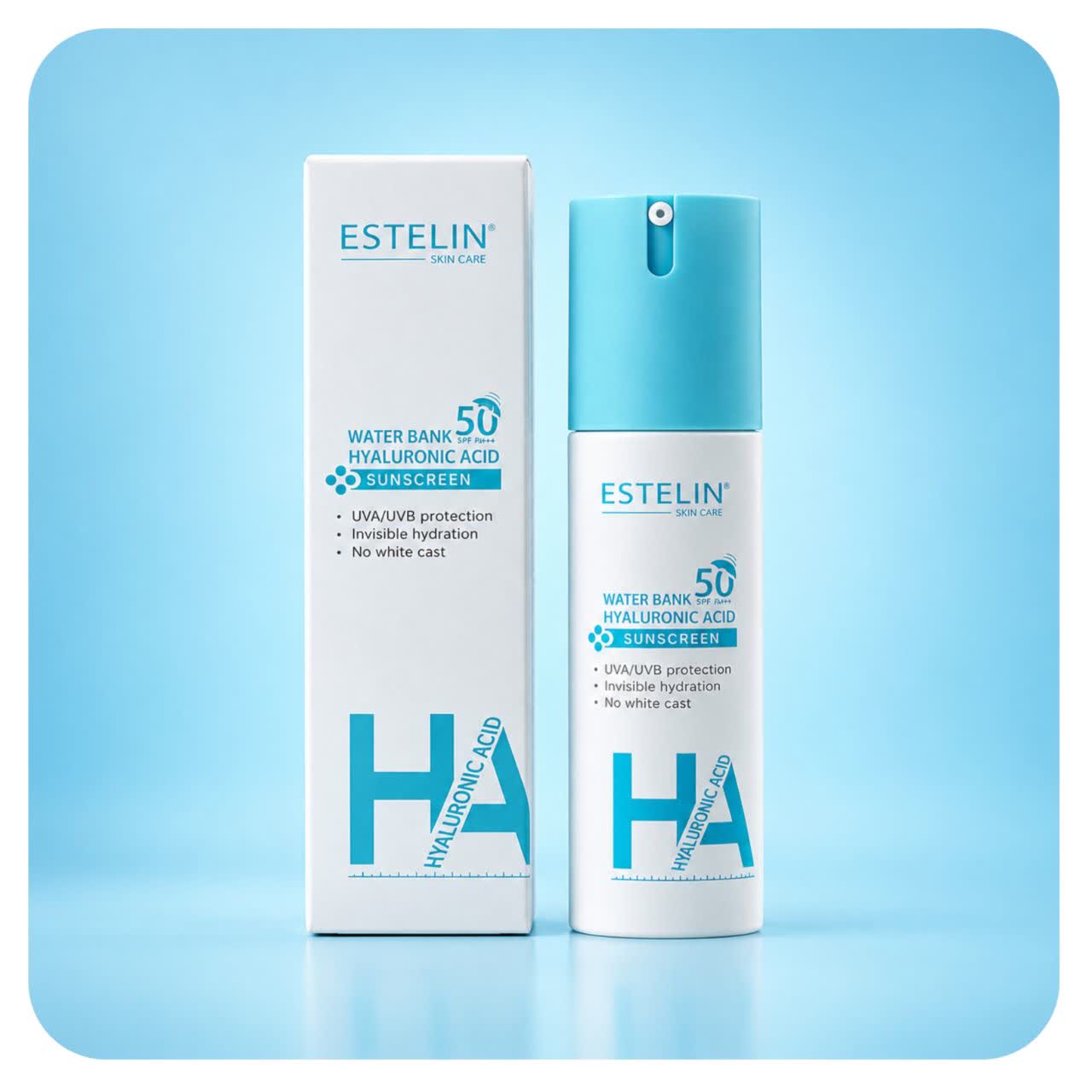 ضدآفتاب پمپی هیالورونیک اسید استلین با SPF50